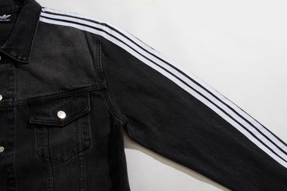 Three stripe denim jacket