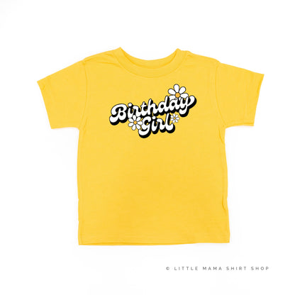 DAISY - BIRTHDAY GIRL - w/ Full Daisy on Back - Short Sleeve Child Shirt